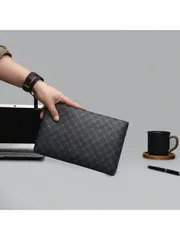 バッグ メンズ ハンドバッグ メンズカジュアルクラッチバッグ、封筒デザインのハンドキャリーポーチ、PUレザービジネスハンドバッグ オールドマネー