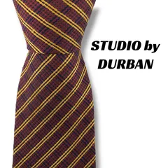 【8154】美品！スタジオバイダーバン　ネクタイ　ボルドー系