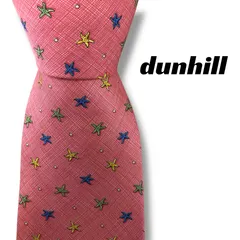 【8222】美品！ダンヒル　ネクタイ　ピンク系　ヒトデ柄