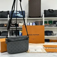 {正規品} ルイヴィトン シャドウ トリオ メッセンジャーバッグ グレー