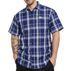 00s STUSSYシアサッカー 半袖チェックシャツ 短丈ボックスCityboy