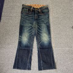 EDWIN・401XV-S ブーツカットデニム・ブラウン系・W32・裾上げなし