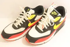 【中古】 NIKE メンズスニーカー 28cm AIR MAX 90 ESSENTIAL NIKE 28cm 黒 ブラック 白 ホワイト 赤 レッド ロゴ