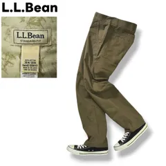 【定番】 エルエルビーン L.L.Bean チノパン コットン パンツ ジップアップ 30／30 アースカラー ブラウン アウトドア カジュアル ウェア シティールック タウンユース レジャー メンズのサムネイル