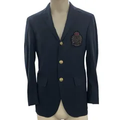 180053 現状品 PORO by Ralph Lauren テーラードジャケット 紺ブレ BLEECKER 34 メンズ