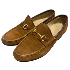 ◆ GUCCI グッチ ホースビット ローファー スウェード サイズ4 1/2 B ブラウン 100 0255 本体のみ 中古品◆ kyV21756N