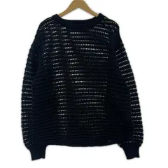 AZUL BY MOUSSY　アズールバイマウジー メッシュニット sizeF/ブラック