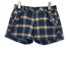 BEAMS HEART ビームスハート チェック ウール混ショートパンツ size0/ネイビー×ベージュのサムネイル