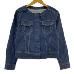 LAUTREAMONT  ロートレアモン   ノーカラーデニムジャケット size38/ネイビー