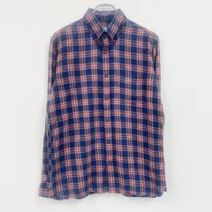 Brooks Brothers　ブルックスブラザーズ　長袖シャツ　チェック柄　赤　レッド　青　ブルー　Mサイズ　古着
