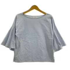 KUMIKYOKU 組曲 ストライプ フレアスリーブブラウス size2/ライトブルー×ホワイト