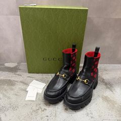 GUCCI【山田涼介着用 極美品】グッチ サイドゴアブーツ GGキャンバス 厚底 GUCCI【山田涼介着用 極美品】グッチ サイドゴアブーツ GGキャンバス
