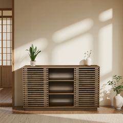 超人気！オーク色のリビング収納キャビネット、サイドボードGolden Oak 