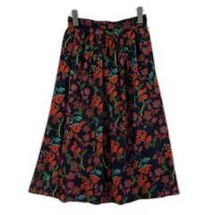 MACPHEE マカフィー 花柄 フレア ラップスカート size36/ネイビー×レッドのサムネイル