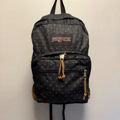 JANSPORT リュック ブラック ドット柄 デイパック ナイロン B↑↑-847のサムネイル