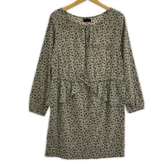 apart by lowrys アパートバイローリーズ タグ付きレオパードフリルリボンチュニック sizeM/グレー系