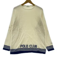 POLO CLUB ポロクラブ コットンニットカットソー size表記なし/アイボリー×ネイビー