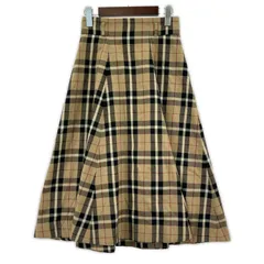 MISCH MASCH ミッシュマッシュ ベルト付き チェック フレアスカート size38/ベージュのサムネイル