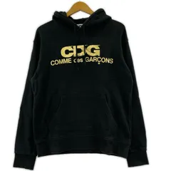 COMME des GARCONS コムデギャルソン SZ-T025 ロゴプリント プルオーバーパーカー sizeM/ブラック×ゴールドのサムネイル