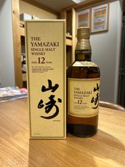 サントリー 山崎 12年 旧ラベル、シングルモルト ウイスキー 箱付き