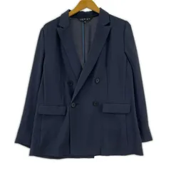 INDIVI インディヴィ ダブルボタンテーラードジャケット size38/ネイビー