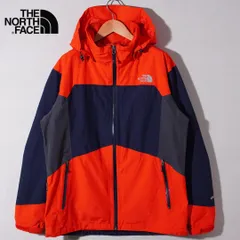 ノースフェイス THE NORTH FACE ゴアテックス GORE-TEX ナイロンジャケット L ネイビー レッド ロゴ刺繍 マウンテンパーカー ストリート アメカジ テック 古着 G219