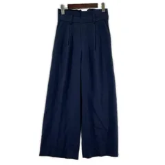 green label relaxing グリーンレーベルリラクシング ウール混 ワイドパンツ size36/ネイビー