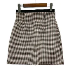 ZARA ザラ 千鳥格子柄 タイトスカート sizeEUR S/ブラウン系