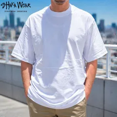 SHAKA WEAR（シャカウェア）　7.5OZ MAX HEAVYWEIGHIT Tシャツ　ホワイト　Tシャツ　半袖　定番　無地　ルーズフィット　ボックスシルエット　アメリカンクラシック　太リブ　USA　メンズ　レディース　ユニセックス