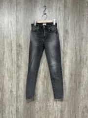 Ungrid アングリッド ハイウエスト スキニー カットオフ ストレッチ イージー デニムパンツ size２３インチ/黒 ■■ レディース