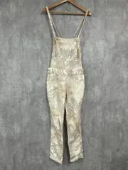 Ungrid アングリッド リーフ柄 サロペット オーバーオール sizeF/ベージュ ■■ レディース