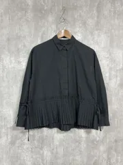 Ray BEAMS レイビームス プリーツ リボン シャツ sizeF/黒 ■◇ レディースのサムネイル