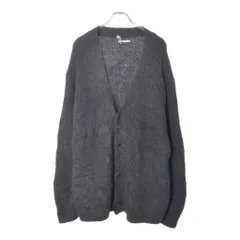 アルパカ混 ウールニット カーディガン ブラック(メンズ XL)中古 古着 X0069