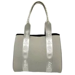 WILLOW BAY ウィローベイ DAYDREAMER MINI BRANDED TOTE BAG デイ ドリーマー ミニ ブランデッド トートバッグ 1234-0014 LIGHT GRAYライトグレー ネオプレン バッグ aq12821のサムネイル