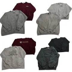 古着卸 まとめ売り USA製 スウェット 8枚セット ( メンズ XL ) ラッセル フルーツオブザルーム 前V ラグラン 中古 古着 NE4008