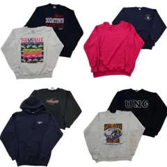 古着卸 まとめ売り USA製 スウェット 8枚セット ( メンズ M/L ) リーボック カレッジ風 フーディー ラグラン ピンク 中古 古着 NE4026