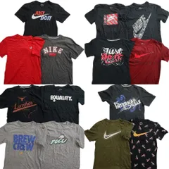 古着卸 まとめ売り NIKE ナイキ Tシャツ 14枚セット ( メンズ XS/S ) スウォッシュロゴ カレッジ風 ワンポイント 中古 古着 NE4101