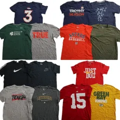 古着卸 まとめ売り NIKE ナイキ Tシャツ 14枚セット ( メンズ L ) プロチーム MLB NFL カレッジ風 アーチロゴ 中古 古着 NE4108