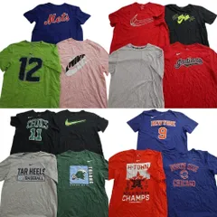 古着卸 まとめ売り NIKE ナイキ Tシャツ 14枚セット ( メンズ XL/2XL ) プロチーム MLB NFL カレッジ風 カブス シーホークス 中古 NE4112