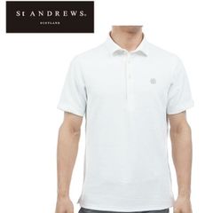 St Andrews メンズ ポロシャツ ゴルフ 白 半袖 タグ付き LL 新品