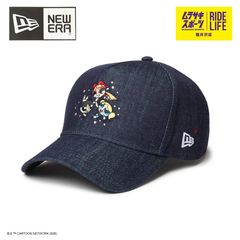 NEW ERA 뉴 에라 캡 파워 퍼프 걸 콜라보레이션 9FORTY 940 The Powerpuff Girls 파워 퍼프 걸스 Rhinestone 라인 스톤 데님 14743497 맨즈 레이디스[무라스포 공식]