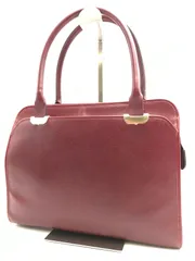 希少　Christian Dior　ディオール　トートバッグ　ミニ　レザー　ボルドー系　1625
