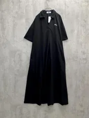 新品 FILA フィラ 717339-11 ゆったりフレアポロワンピース sizeLL/黒 ■◆ レディース