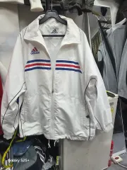 アディダス 白 ウィンドブレーカー アウター