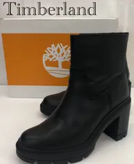 ティンバーランド ALLINGTON HEIGHTS MID ZIP UP BOOT BLACK FULL GRAIN ショートブーツ 24.5cm レディース TB 0A26WA W02 24.5cm ブラック  レディース 靴_255068