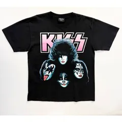 KISS バンドTシャツ 両面プリント フェイスプリント ブラック Lサイズ Rock Chang ロックT