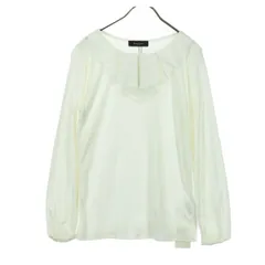 未使用 Demi-Luxe デミルクス 長袖 再生繊維 フリルカラー カットソー ホワイト BEAMS レディース 古着