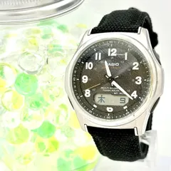 【稼働】CASIO カシオ メンズ 腕時計 電波ソーラー シルバー WVA-M630 002A027A