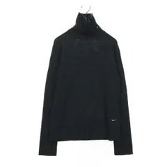 未使用 NIKE GOLF ナイキゴルフ ウール ワンポイントロゴ 長袖 タートルネック ニット M ダークグレー系 レディース 古着のサムネイル