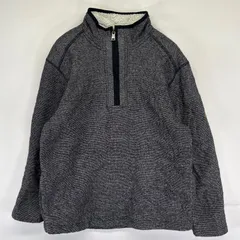 古着 オービス ORVIS フリース ニット ハーフジップ プルオーバー トレーナー ボアライナー 厚手 M  ブラック系 メンズ
